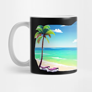 Summer lover, beach, palm trees. Mug